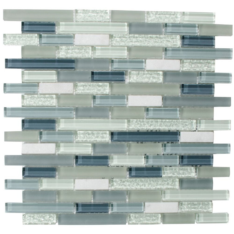 Victory 1" x 2" Glass Linear Mosaic Tile