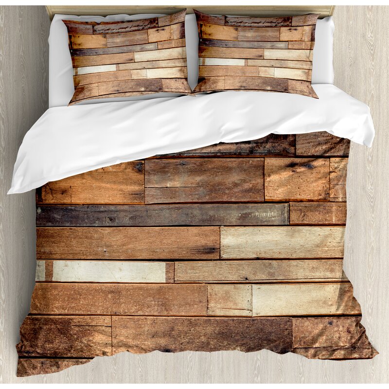 Ambesonne Wooden Rustic Floor Planks Duvet Cover Set Wayfair