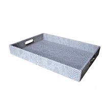 Grey Leather/Faux Leather Serving Trays You'll Love | Wayfair ...
