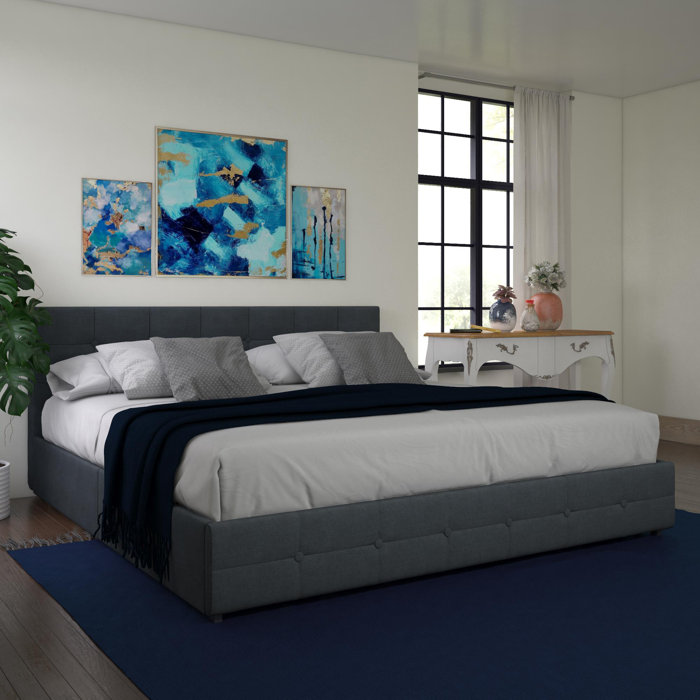 Winston Porter Houchins Tufted Upholstered Low Profile ...