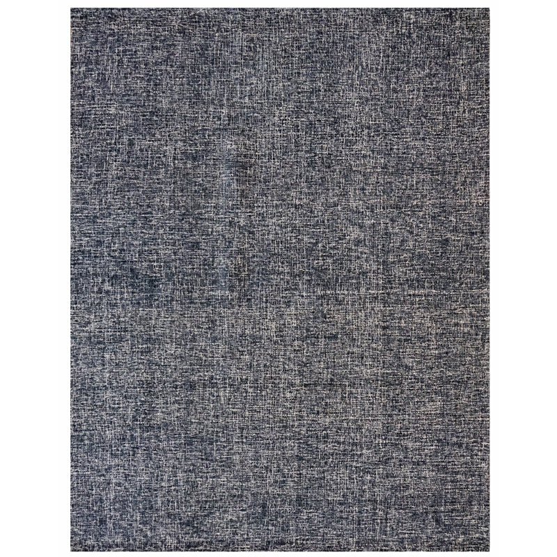 Texture Wool Hand-Woven Midnight Blue Area Rug