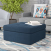 navy blue storage ottoman