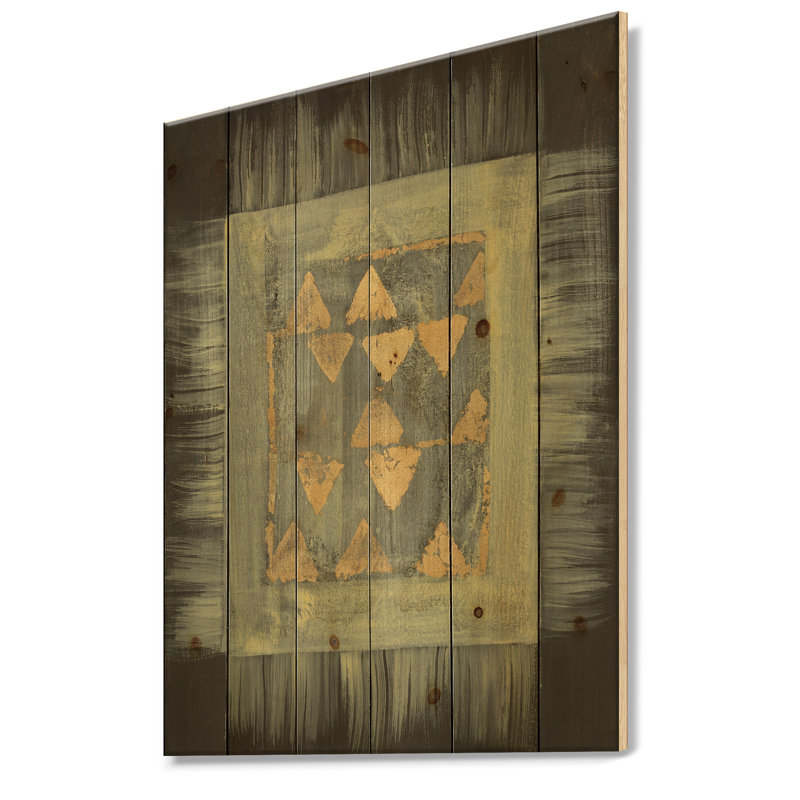 East Urban Home Modern And Transitional Geometric Tapestry Print On Wood Wayfair