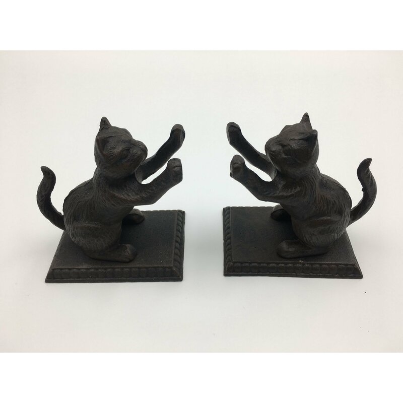 black cat bookends