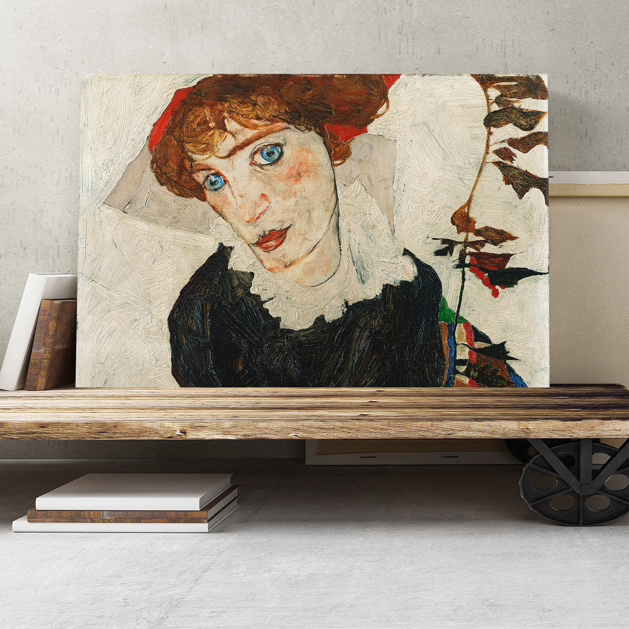 Egon Schiele Portrait of Wally Neuzil Giclee Canvas Print Paintings Poster