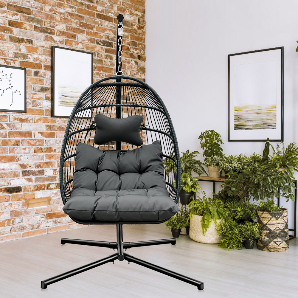 hanging egg chair in living room