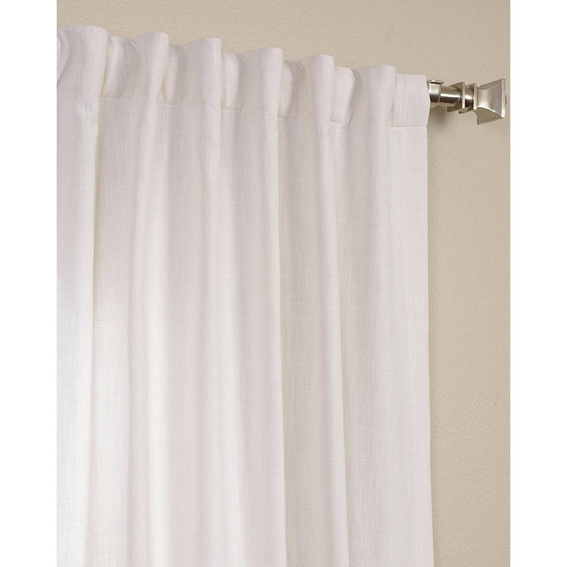 Half Price Drapes Solid Semi Sheer Rod Pocket Single Curtain Panel