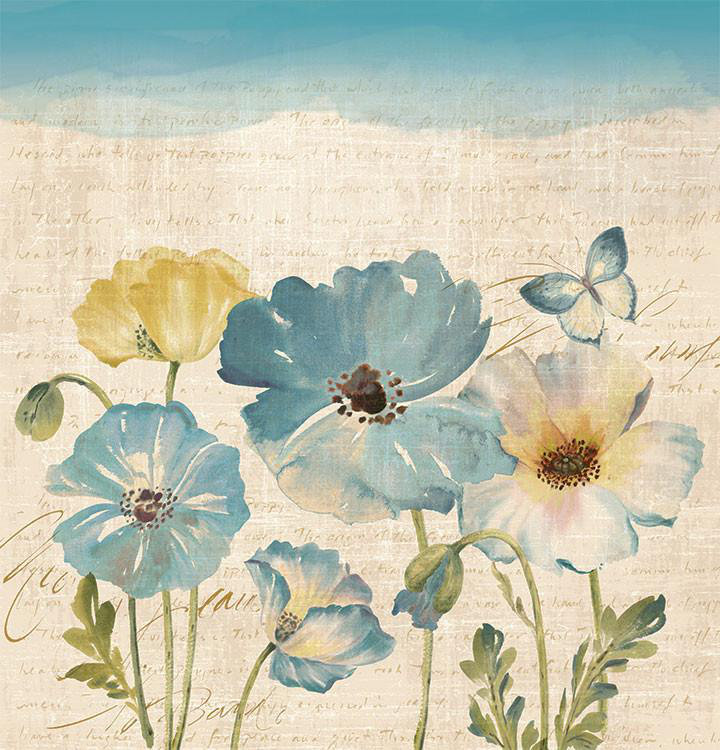 Red Barrel Studio Argelia Water Color Poppies Single Shower