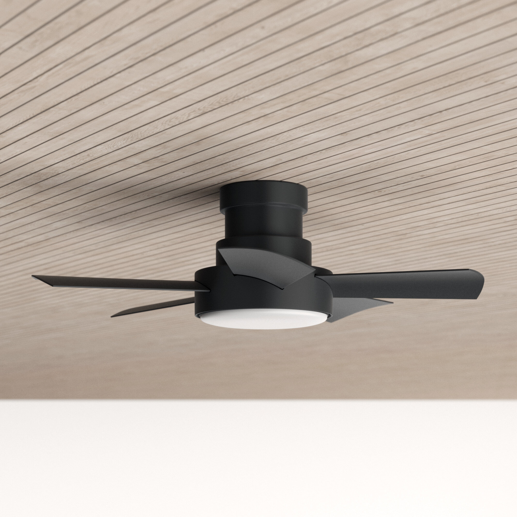 Vox 5 Blade Outdoor Led Smart Flush Mount Ceiling Fan Light Kit Reviews Allmodern