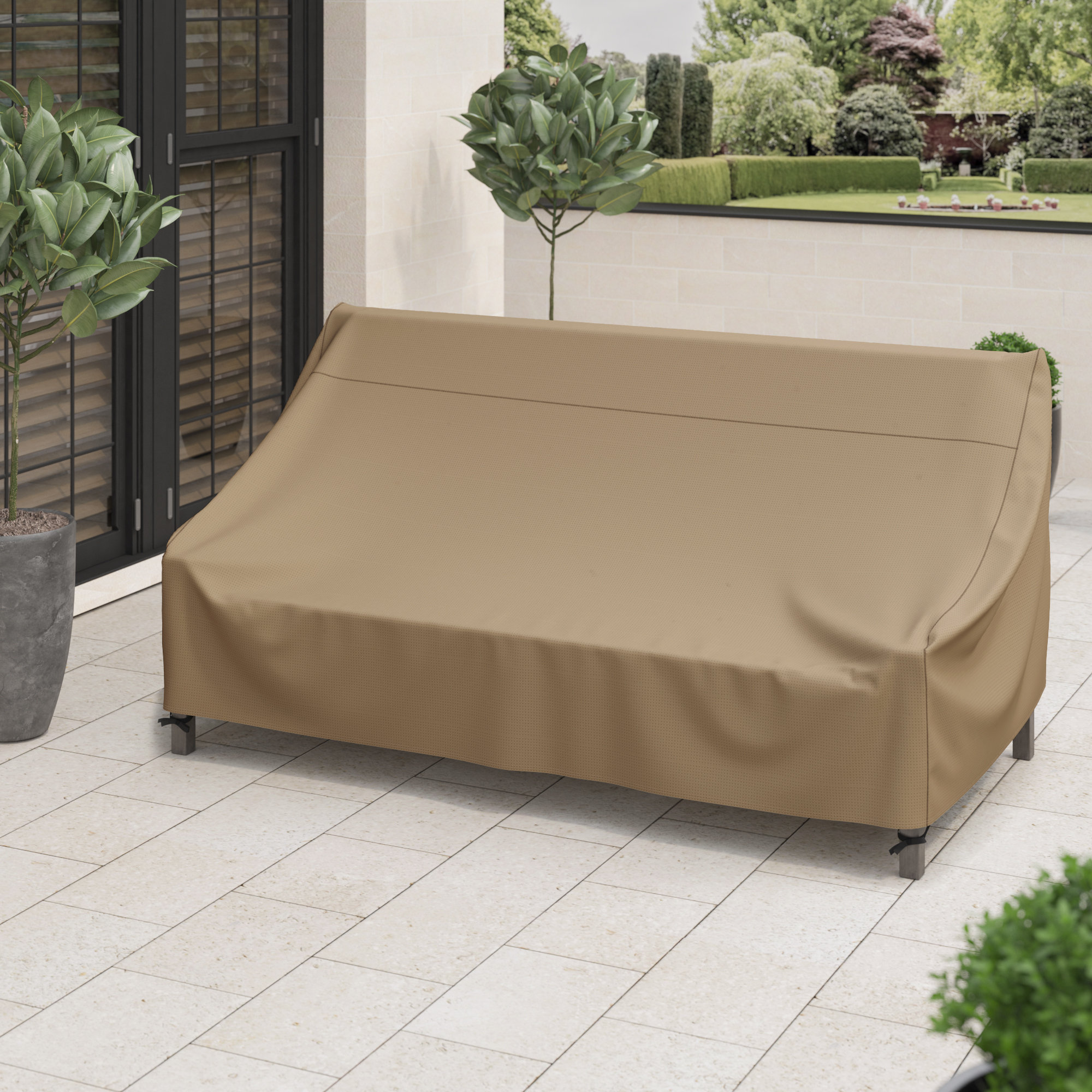 Duck Covers Elegant Water-Resistant 52 Inch Rectangular Patio Ottoman/Side Table Cover 