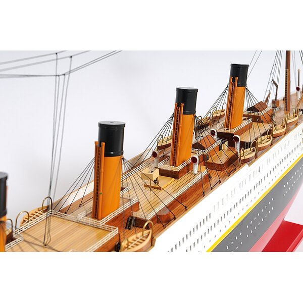 Old Modern Handicrafts X-Large Titanic Painted Model Boat | Wayfair