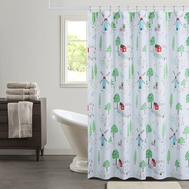 Creative 3D fields gardens Shower Curtain Waterproof fabric Bathroom Home Toilet 