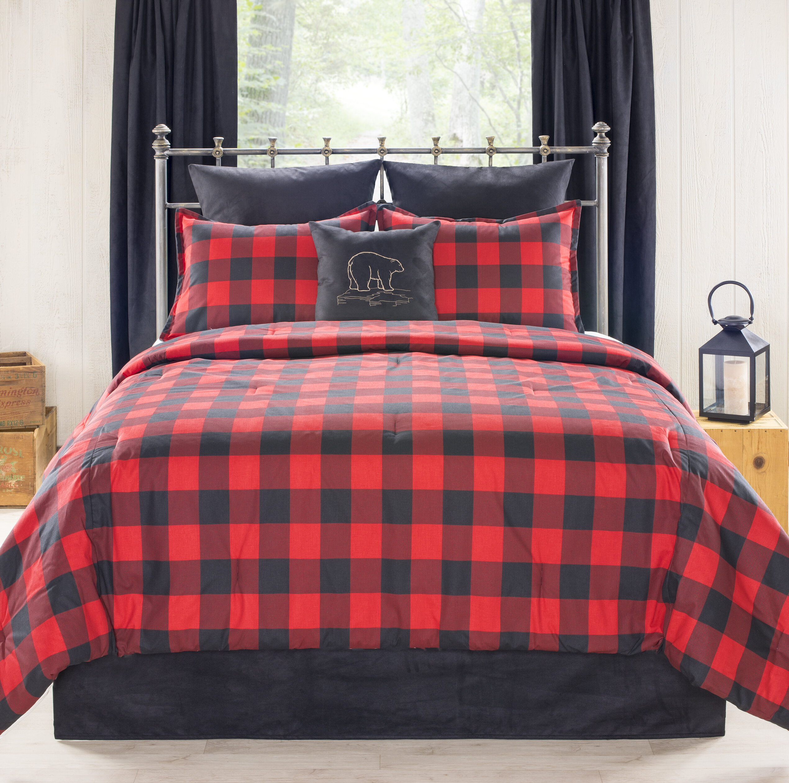 Loon Peak Valletta Bear Creek Cabin And Lodge Comforter Set Wayfair