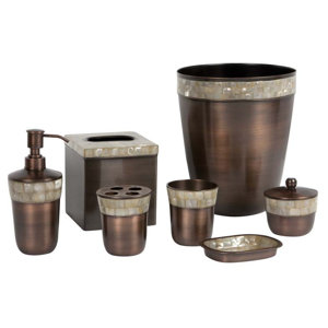 Opal Copper 7-Piece Bathroom Accessory Set