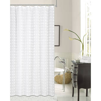Linen Solid Color Single Shower Curtain Birch Lane