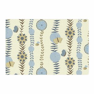 Judith Loske Flower Garden Blue/Beige Area Rug