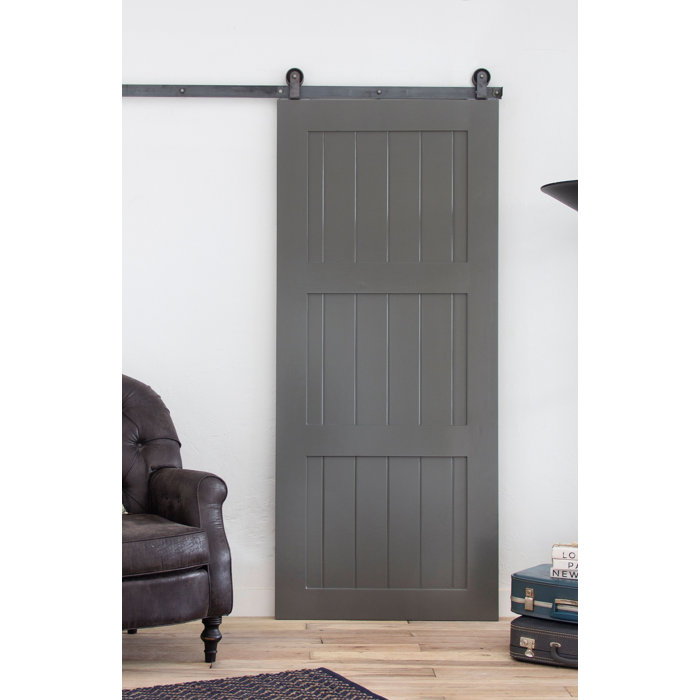 Artisan Hardware Paneled Wood Painted Classic Sliding Barn Door