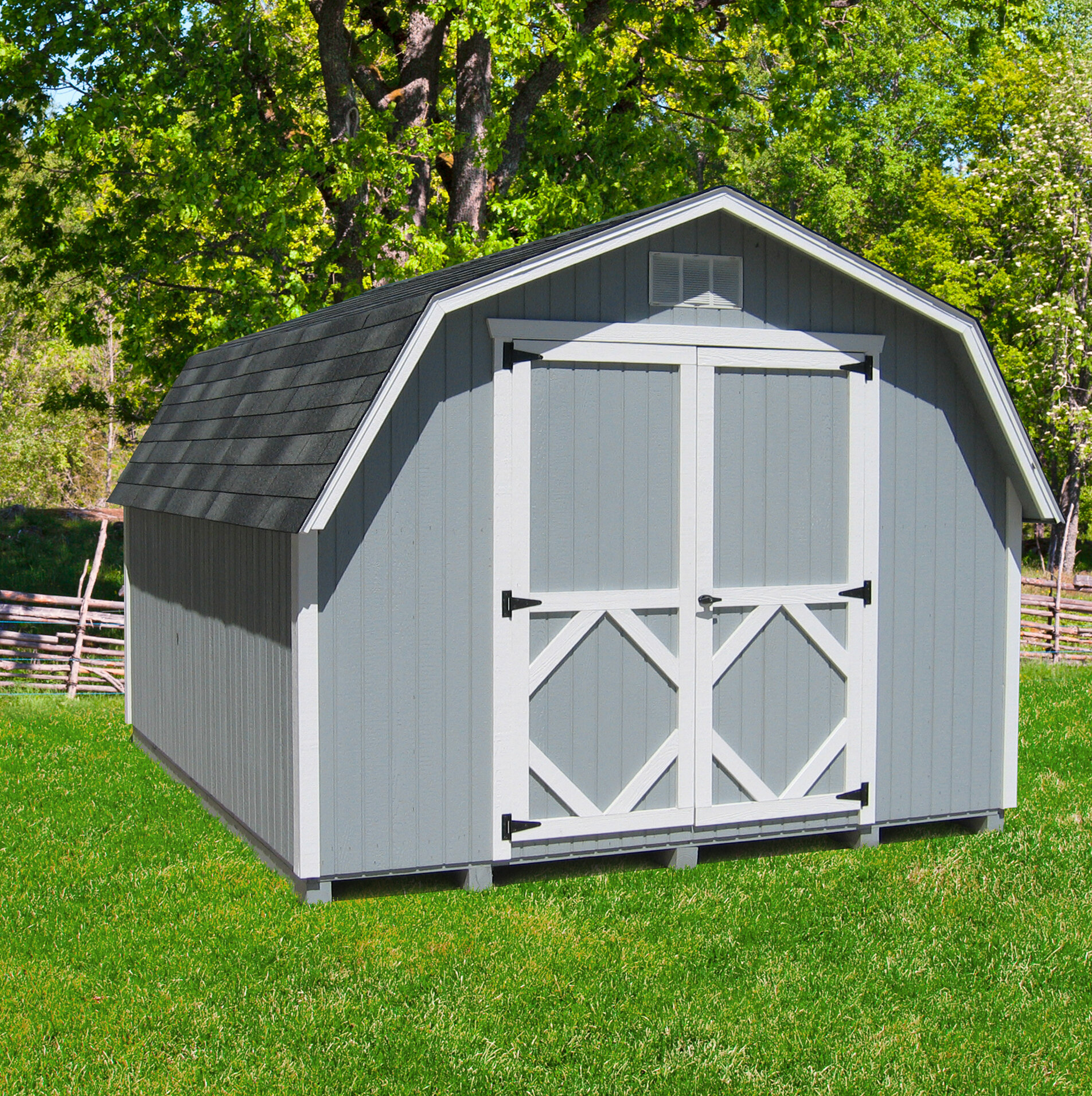 Little Cottage Company Classic Gambrel 12 Ft W X 16 Ft D Solid Wood Storage Shed Wayfair