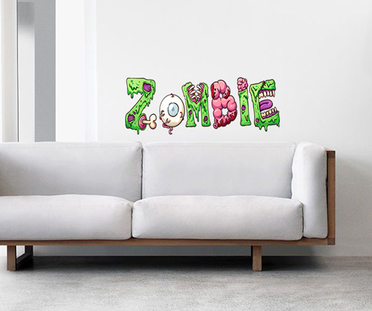 Stickalz Zombie Wall Decal, Zombie Wall Sticker, Zombie Wall Decor