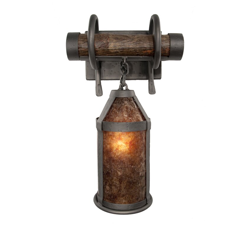 Steel Partners Hickory Mica Armed Sconce | Wayfair