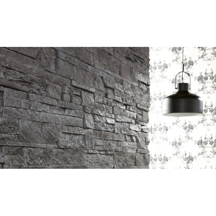 Odyssee Random Sized Engineered Stone Field Tile In Charcoal