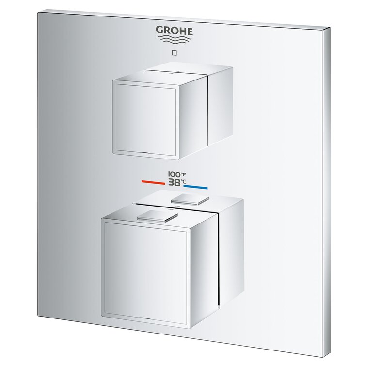 Grohe Grohtherm Cube Single Function 2 Handle Thermostatic Trim Wayfair