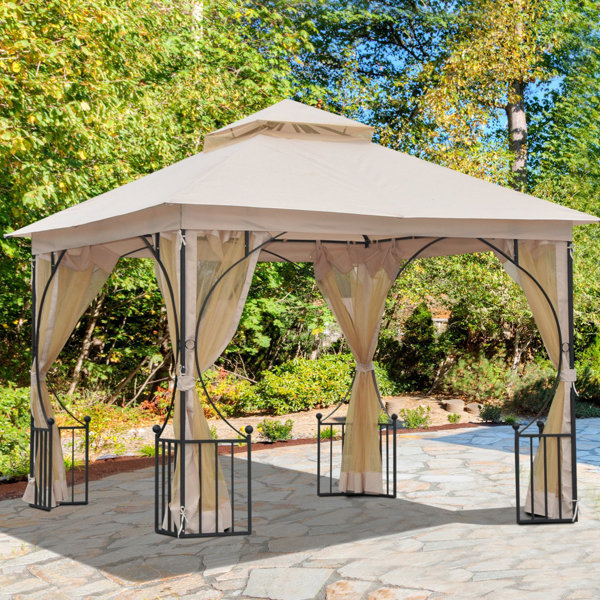 Metal Gazebo Retractable Roof | Wayfair 