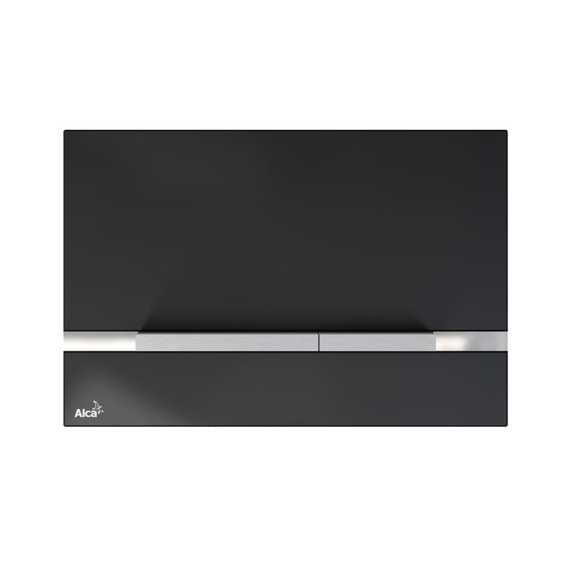 STRIPE GLASS BLK Stripe Tempered Glass Flush Valve