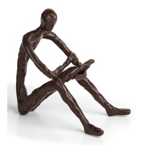 Bronze Leisure Reading Sculpture