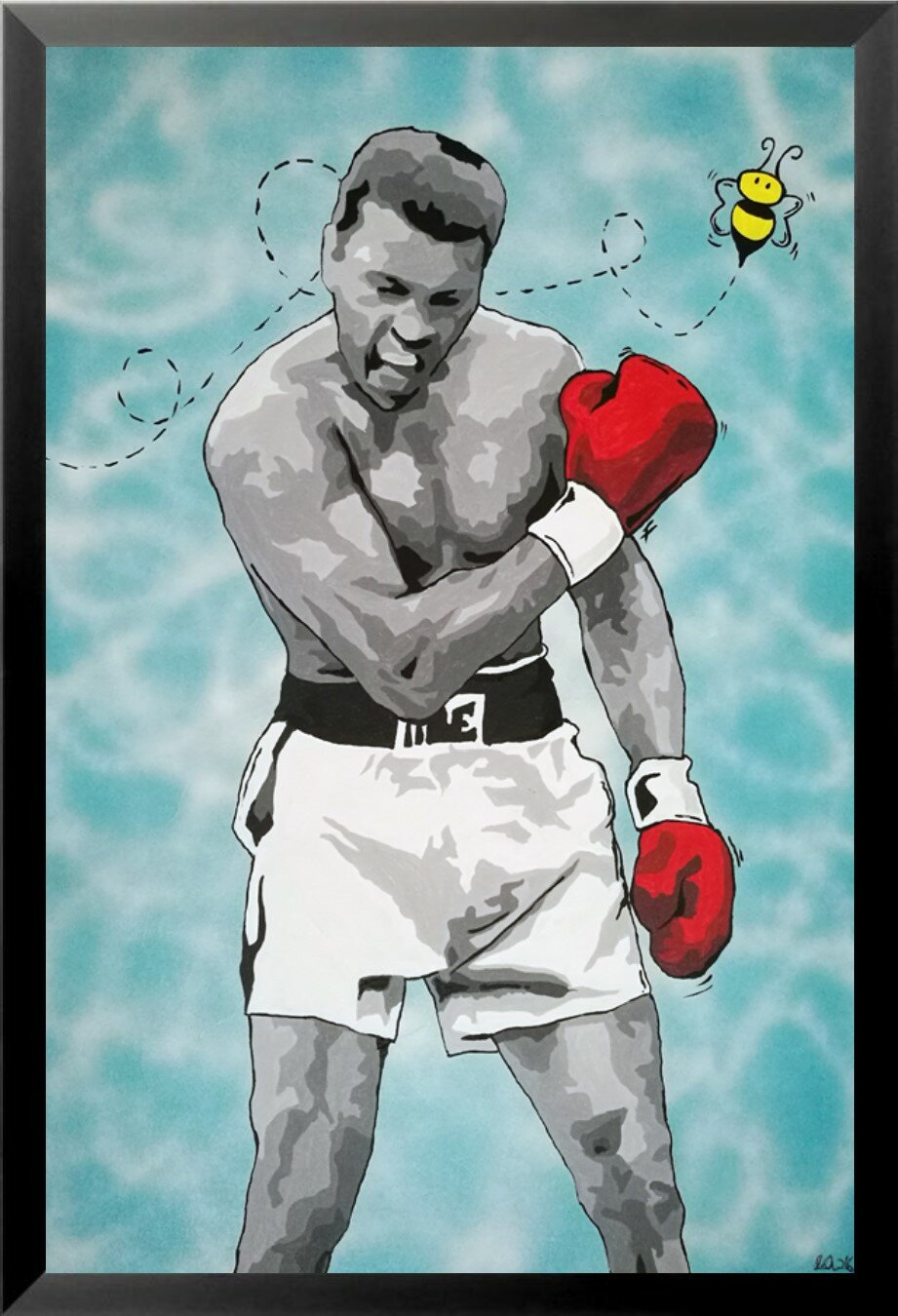 Art Prints Muhammad Ali Float Like A Butterfly Sting Like A Bee Photo On Framed Canvas Ar Art