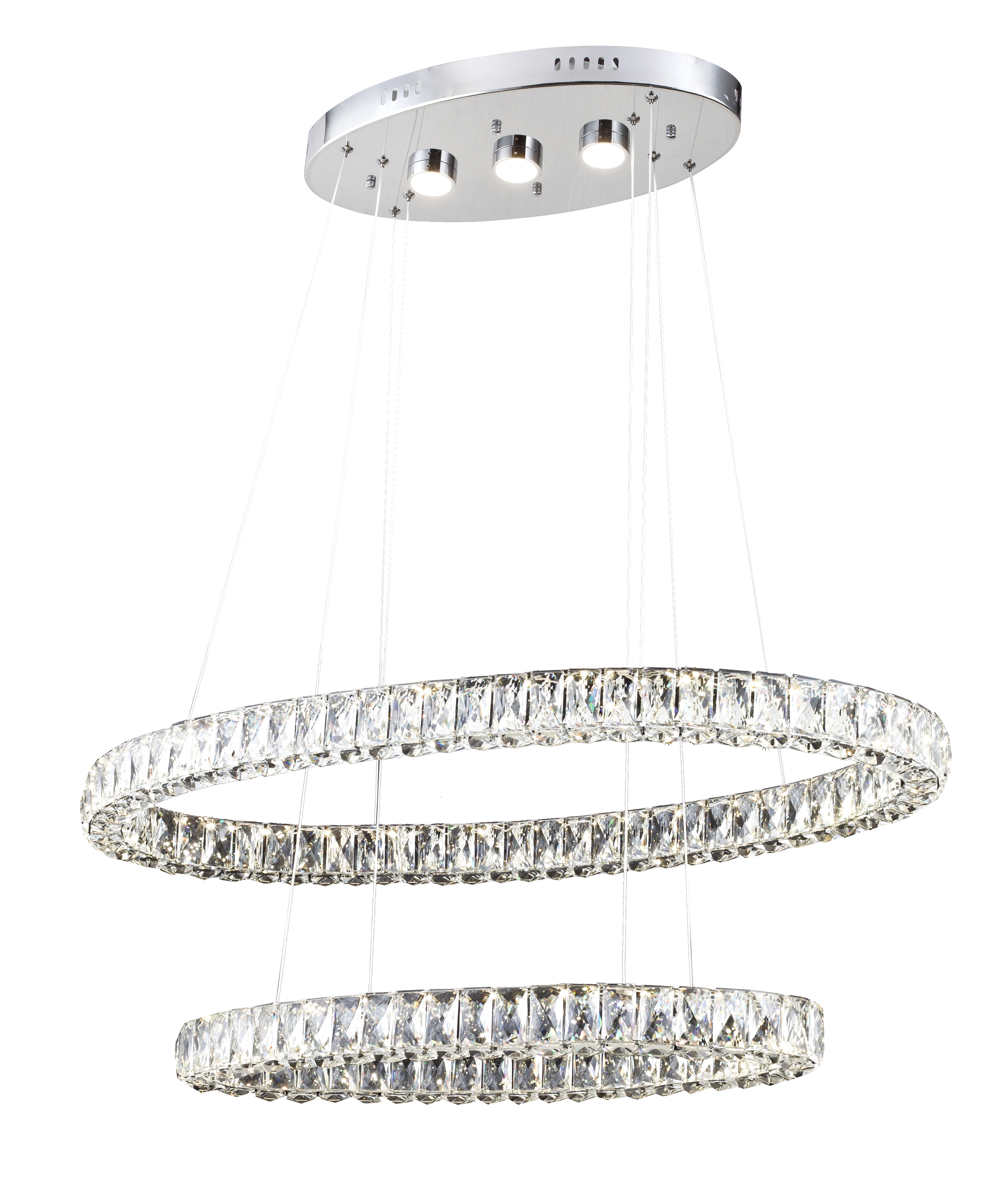 Rosdorf Park Blanche 3 Light Unique Statement Tiered Led Chandelier Wayfair