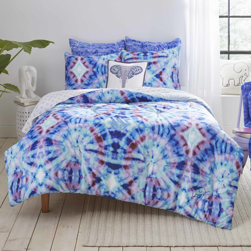 Ivory Ella Izzie Blue Reversible Duvet Cover Set Reviews Wayfair