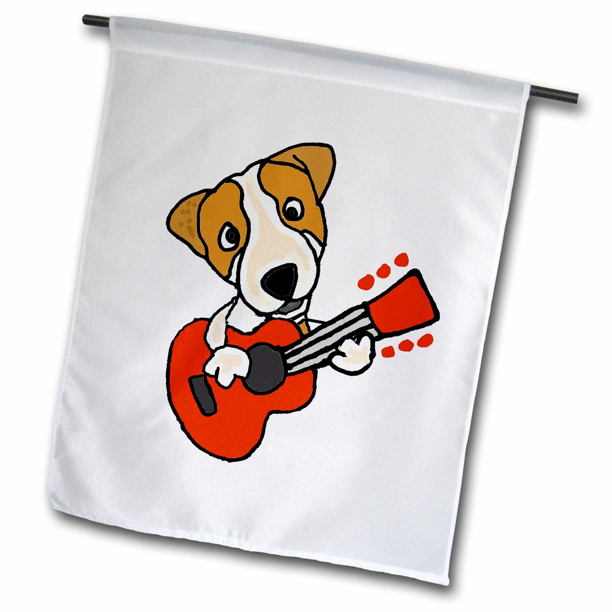 3drose Funny Cute Jack Russell Terrier Puppy Dog Playing Guitar