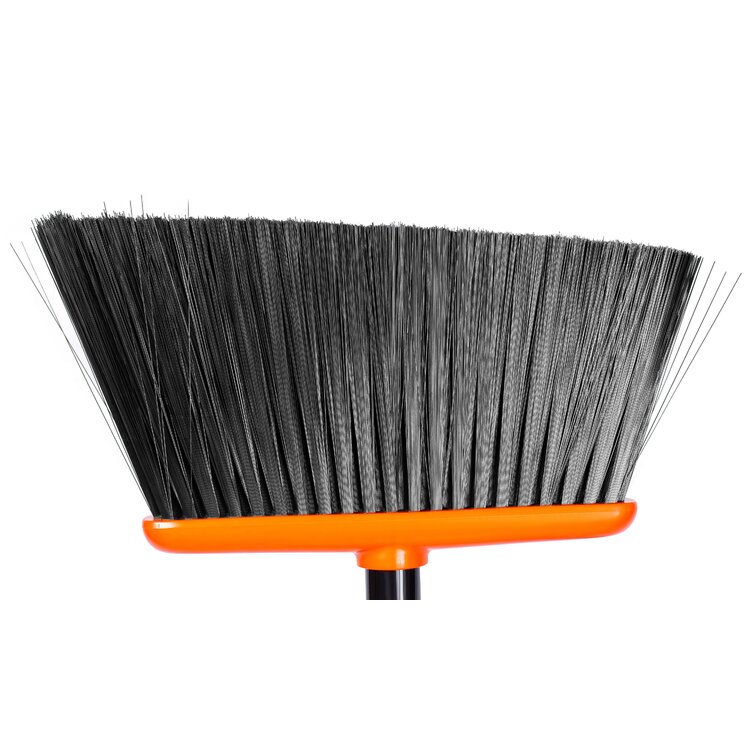 Orange Long Handled Dustpan And Brush Set Dust Pan Handle Broom Upright Sweep