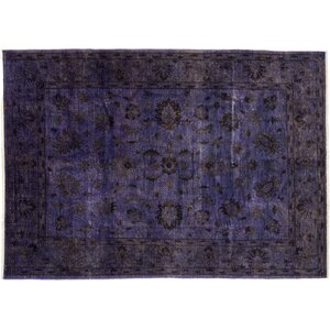 One-of-a-Kind Vibrance Hand-Knotted Purple Area Rug