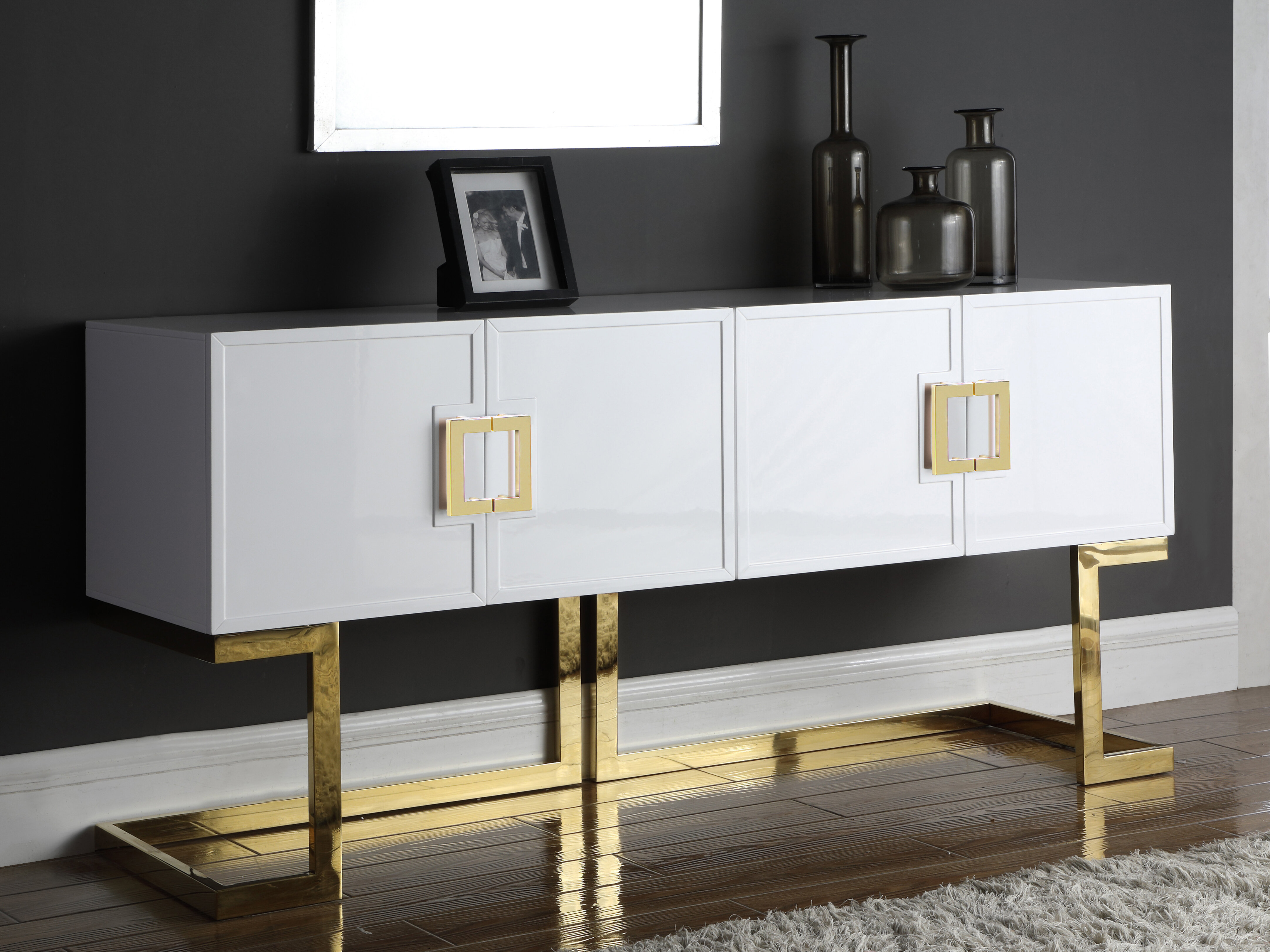 gold sideboard table