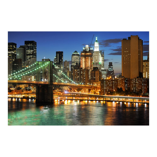 Manhattan Panorama 1.9m x 2.88m Textured Matt Peel & Stick Wall Mural East Urban Home