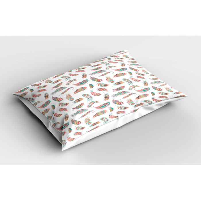 East Urban Home Ambesonne Indie Pillow Sham Feathers With