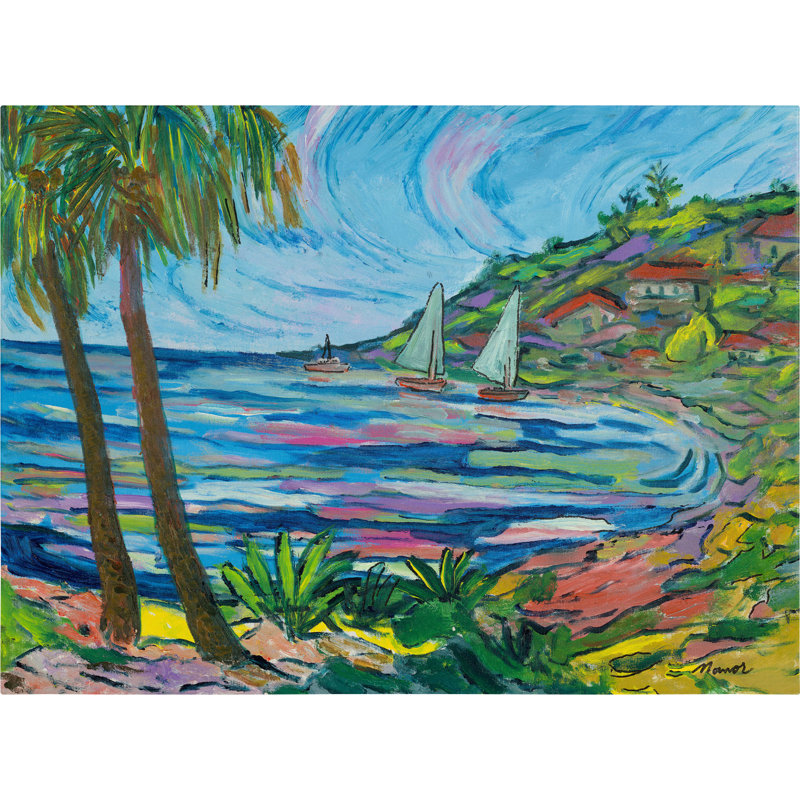 Trademark Art Island Bay By Manor Shadian Painting Print On