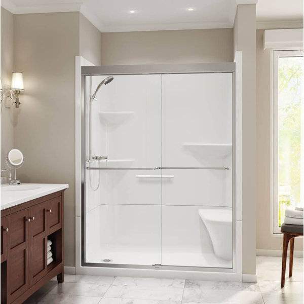 Maax Inc Camelia 60 W X 79 H Framed Rectangle Shower Stall With Seat And Base Included Wayfair