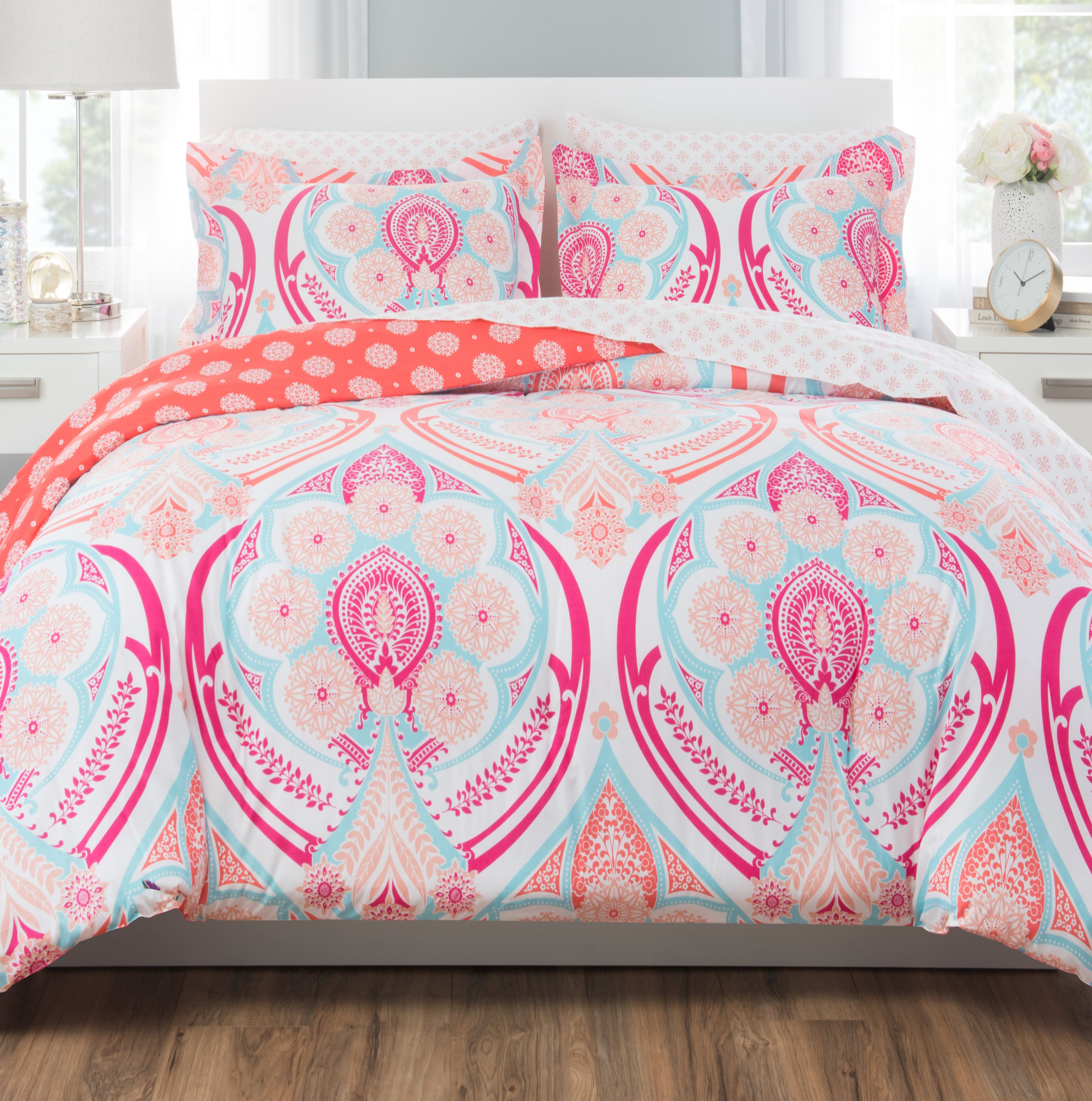 bright floral comforter sets