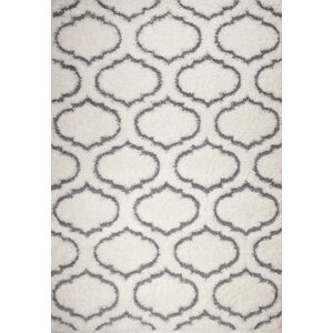 Quaoar White Trellis Area Rug