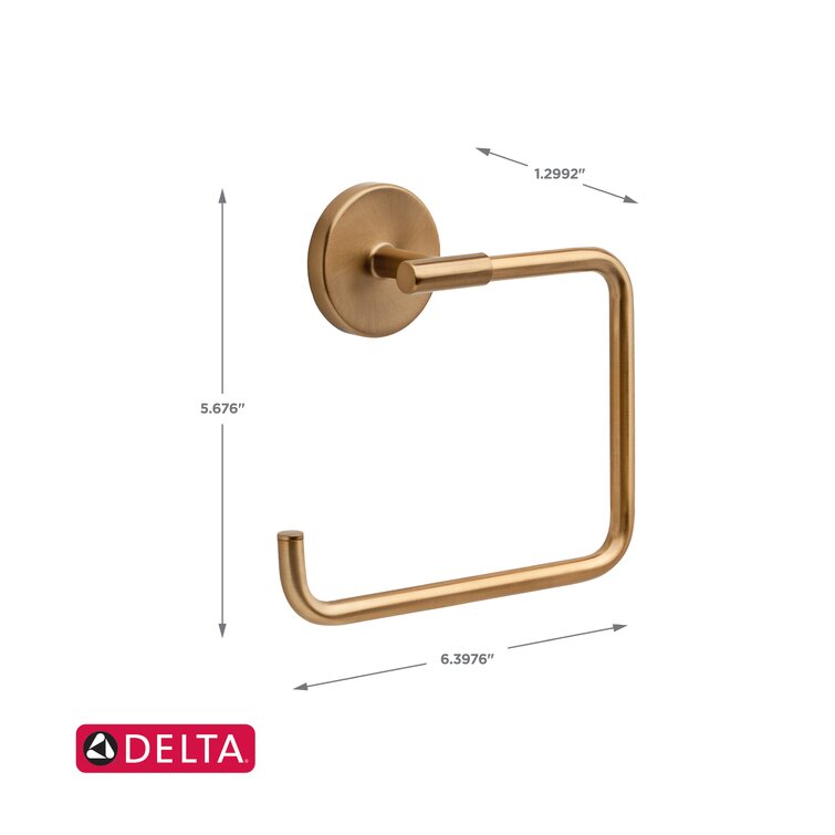 Vero Open Towel Ring in Champagne Bronze by Delta