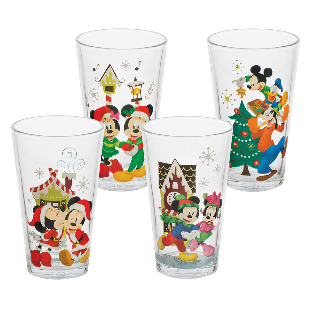 Disney Santa Mickey Shot Glass Set of 4 