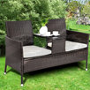 rattan garden lounge chair