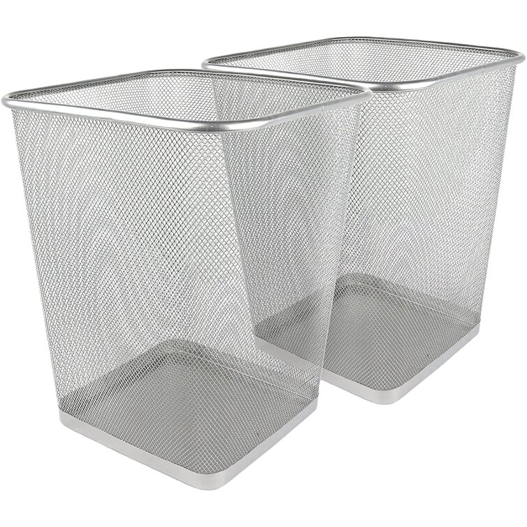 LIGHTWEIGHT AND STURDY METAL MESH WASTE PAPER BIN FOR OFFICE HOME USE BEDROOM 