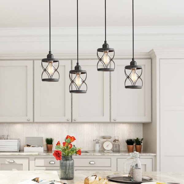 silver geometric pendant light