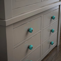 Blue Rose border flower Cabinet Knob kitchen cabinet hardware Door pulls