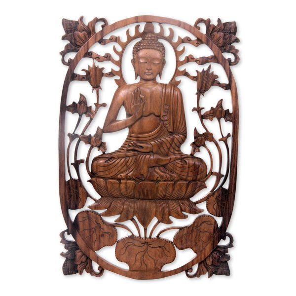 Buddha Wall Carving Wayfair