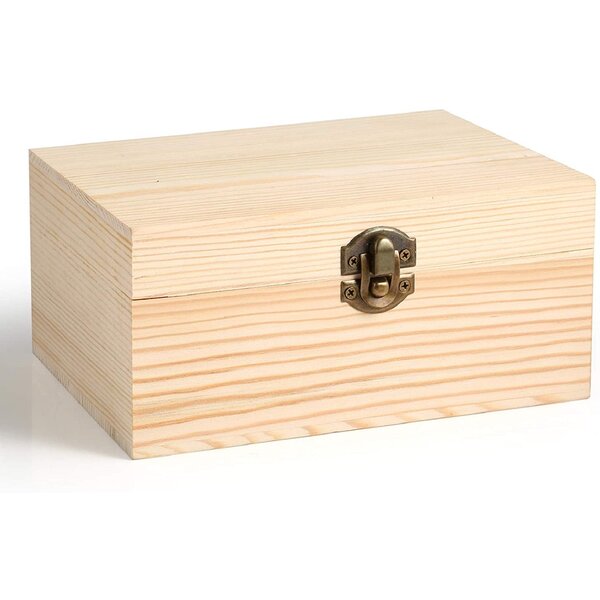 Wooden Tea Box Large 9 Sections Gift Idea Handmade Craft Pine Storage Keepsake